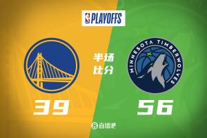 勇士14人轮换！森林狼半场领先17分！华子7分离场 兰德尔16分！