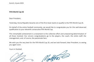 FIFA祝贺韩国连续第11届晋级世界杯：实至名归，了不起的成就